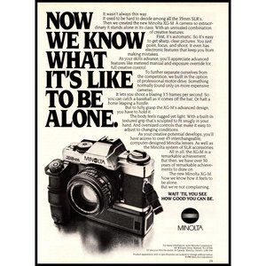 1981 Minolta XG-M SLR Film Camera Vintage Print Ad Photography Wall Art Photo